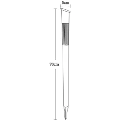 Globo Solar-LED-veilampe jordspyd stål 4-pak| Solcellelamper|Utespotter