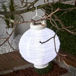 STAR TRADING Solcelledrevet LED-lykt Jerrit 20 cm, hvit