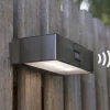LUTEC Solcelledrevet LED-sensor-utendørs vegglampe Brick| Solcellelamper Med Sensor|Utebelysning Med Sensor