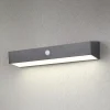 Reality Leuchten Solcelledrevet vegglampe Silves, svart, sensor, IP44 Online