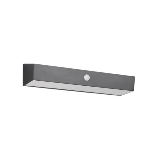 Reality Leuchten Solcelledrevet vegglampe Silves, svart, sensor, IP44 Online