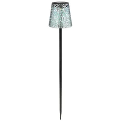 Globo Solcellelampe med jordspyd 36562S, IP44, sølv| Solcellelamper|Utespotter
