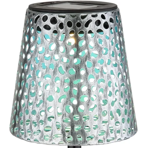 Globo Solcellelampe med jordspyd 36562S, IP44, sølv| Solcellelamper|Utespotter