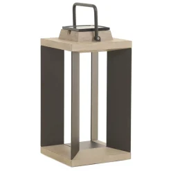 Les Jardins Solcellelykt Teckalu, aluminium svart, 45,5 cm| Solcellelamper Med Sensor|Terrassebelysning