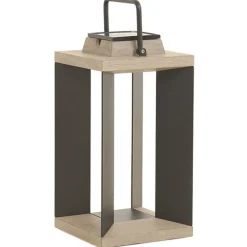 Les Jardins Solcellelykt Teckalu, aluminium svart, 45,5 cm| Solcellelamper Med Sensor|Terrassebelysning