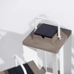 Les Jardins Solcellelykt Teckalu, Duratek/hvit, 36,5 cm| Solcellelamper Med Sensor|Solcellelamper