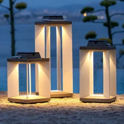 Les Jardins Solcellelykt Teckalu, Duratek/hvit, 36,5 cm| Solcellelamper Med Sensor|Solcellelamper