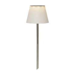 STAR TRADING Solini LED-lampe med jordspyd, hvit/sølv, høyde 90 cm Hot