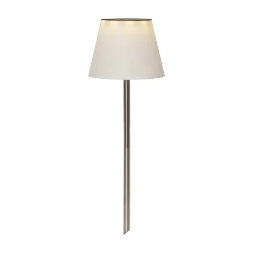 STAR TRADING Solini LED-lampe med jordspyd, hvit/sølv, høyde 90 cm Hot