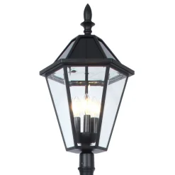 LUTEC Sol-lyktestolpe London med retrofit-LED-pære Outlet