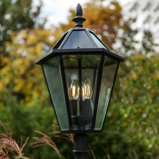 LUTEC Sol-lyktestolpe London med retrofit-LED-pære Outlet