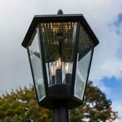 LUTEC Sol-lyktestolpe London med retrofit-LED-pære Outlet