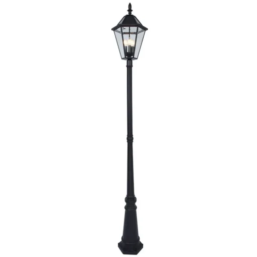 LUTEC Sol-lyktestolpe London med retrofit-LED-pære Outlet
