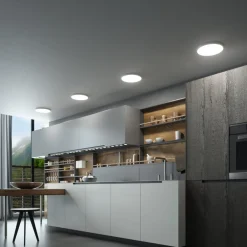 Arcchio Solvie LED-taklampe, sølv, rund, Ø 30 cm| Design- Og Hotellbelysning|Led-Innendørs