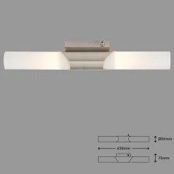 Briloner Splash vegglampe, 2 lyskilder, matt nikkel Discount