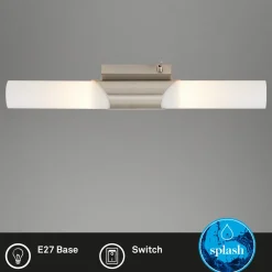 Briloner Splash vegglampe, 2 lyskilder, matt nikkel Discount