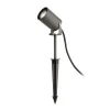 Deko-Light Spot med jordspyd Spiky, Ø 6 cm, grå, svingbar, IP65, GU10| Terrassebelysning|Utespotter