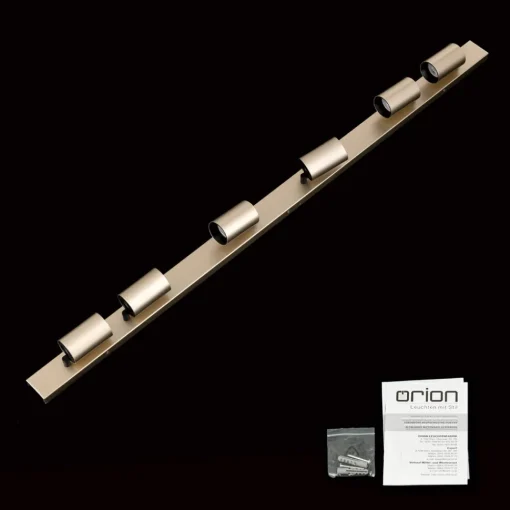 ORION Spotlight Sean, 6 lyskilder, gullfarget, metall, svingbar
