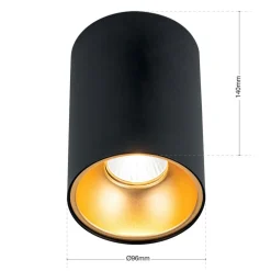 ORION Starlight takspot, rund, svart| Spotter I Tak