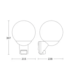 STEINEL L 585 S sensor utendørs vegglampe svart