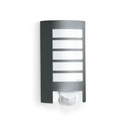 STEINEL L 12 S utendørs vegglampe sensor antrasitt| Vegglamper Med Sensor|Utebelysning Med Sensor