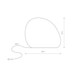 Nowodvorski Lighting Stone L utelampe, 80 x 65 cm, hvit, plast, IP44 Best