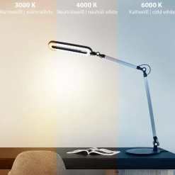 Briloner Svane LED-bordlampe, CCT, dimbar| Kontorbelysning|Bordlamper