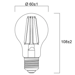 Sylvania E27 filament LED-pære 4W 2 700 K 840 lm| E27 Pærer|Filament Pærer