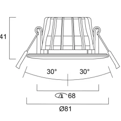 Sylvania innfellingslampe Obico 68, svart, IP65, CCT, dimbar Best