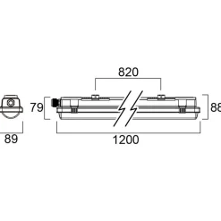 Sylvania Resisto 1200 lampe til våtrom, 20W, 840, HF-sensor Online
