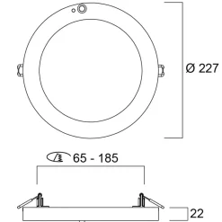 Sylvania Start 5in1 LED-downlight for innfelt/påbygget PIR| Downlights