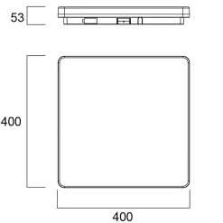 Sylvania Start Surface LED-taklampe 40 cm x 40 cm| Kontorbelysning