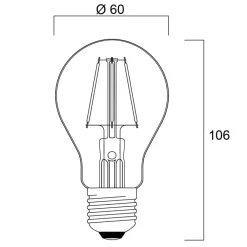 Sylvania ToLEDo Retro LED-pære E27 4,1W oransje Best