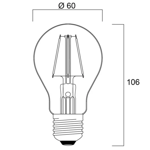 Sylvania ToLEDo Retro LED-pære E27 4,1W oransje Best