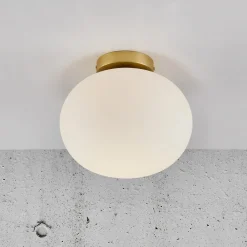 Nordlux Taklampe Alton med glass-skjerm, messing/opal Discount