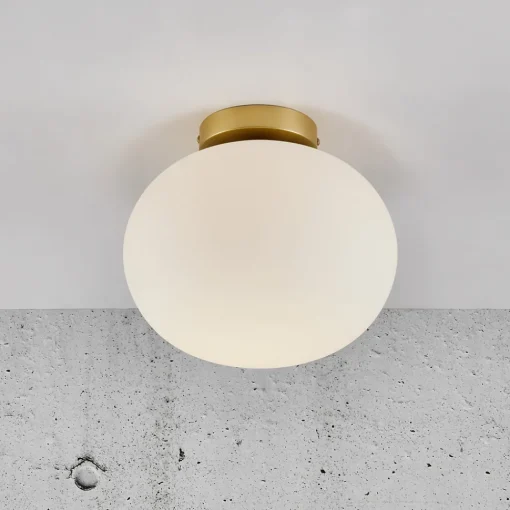Nordlux Taklampe Alton med glass-skjerm, messing/opal Discount
