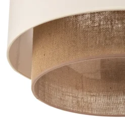 Duolla Taklampe Boho, Ø 45 cm ecru/jute| Design- Og Hotellbelysning