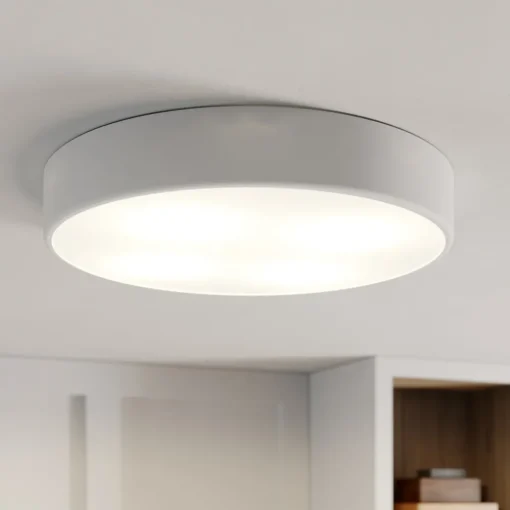 TEMAR LIGHTING Taklampe Cleo, Ø 50 cm, IP20, hvit, metall, E27| Design- Og Hotellbelysning|Taklamper