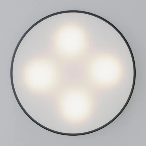 TEMAR LIGHTING Taklampe Cleo, Ø 50 cm, IP20, svart, metall, E27 Outlet
