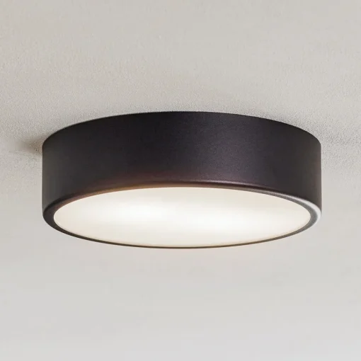 TEMAR LIGHTING Taklampe Cleo, Ø 30 cm, IP20, svart, metall, E27 Online