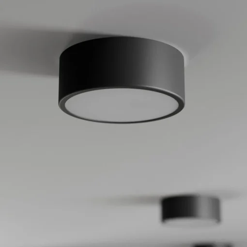 TEMAR LIGHTING Taklampe Cleo, Ø 20 cm, IP20, svart, metall, E27 Discount
