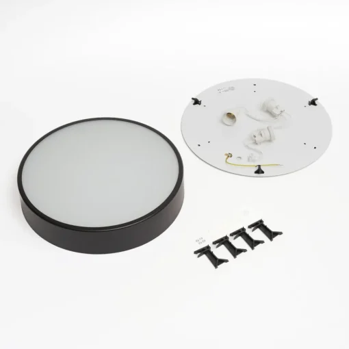 TEMAR LIGHTING Taklampe Cleo, Ø 40 cm, IP20, svart, metall, E27| Design- Og Hotellbelysning|Taklamper