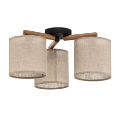 TK Lighting Taklampe Deva, tekstil, 3 lyskilder Best