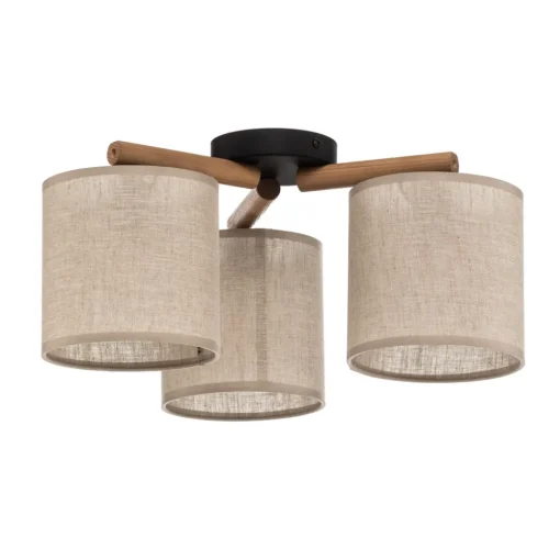 TK Lighting Taklampe Deva, tekstil, 3 lyskilder Best