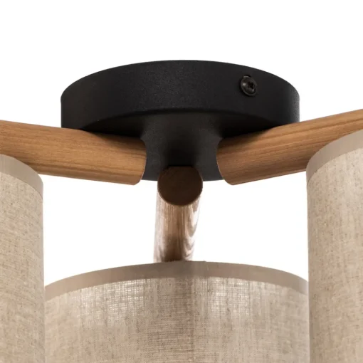 TK Lighting Taklampe Deva, tekstil, 3 lyskilder Best