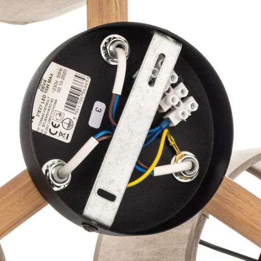 TK Lighting Taklampe Deva, tekstil, 3 lyskilder Best