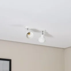 SOLLUX LIGHTING Taklampe Elba, 34 cm, 2 lyskilder, hvit, metall, E27 New