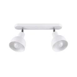 SOLLUX LIGHTING Taklampe Elba, 34 cm, 2 lyskilder, hvit, metall, E27 New