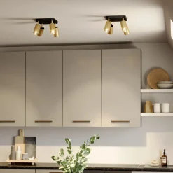 Nowodvorski Lighting Taklampe Eye Spot med 4 lyskilder, svart/messing Sale