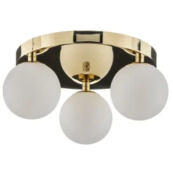 Argon Taklampe Fatis Opalglas/messing 3 lyskilder rund Clearance